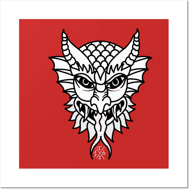 Traditional Devil Wall Art by Jewbacca